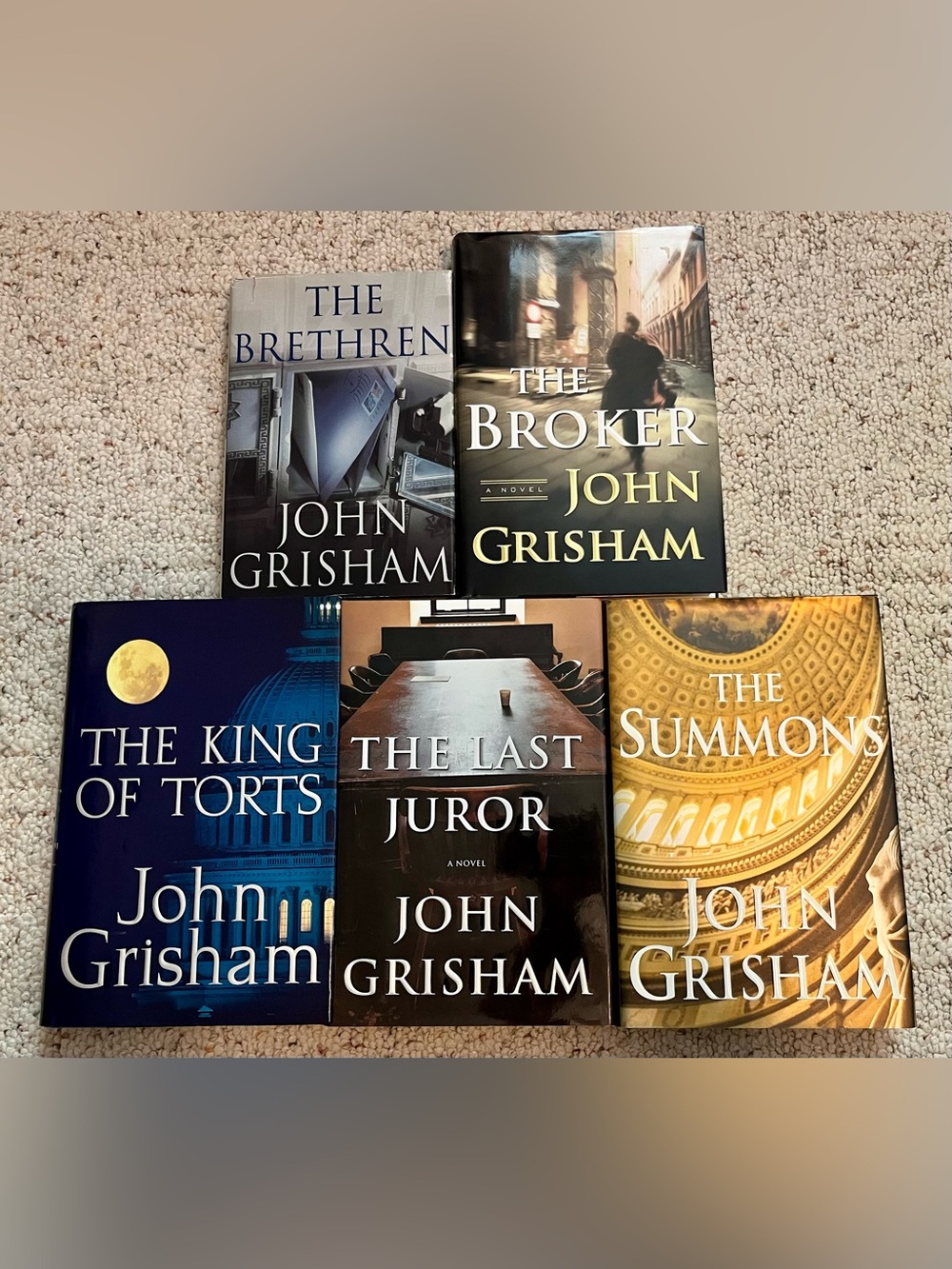 Set of 5 John Grisham Hardcovers (The Brethren, The Broker, Etc) EXCELLENT COND.